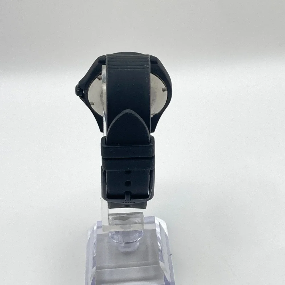 Fossil Poptastic Women's Watch 38mm Black Blue Day Date New Battery 8.25
